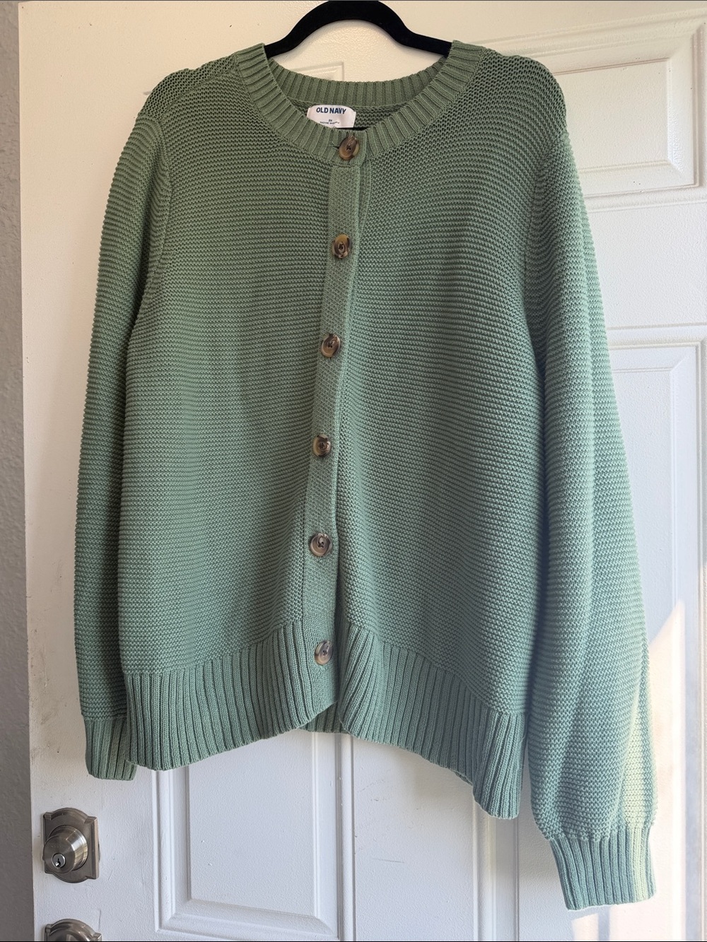 Old Navy Light Sage Button-Front Cardigan